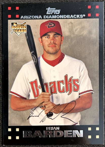 2007 Topps Brian Barden Rookie Arizona Diamondbacks #649