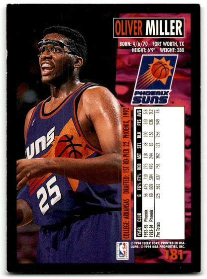 1994-95 Fleer Oliver Miller Phoenix Suns #181