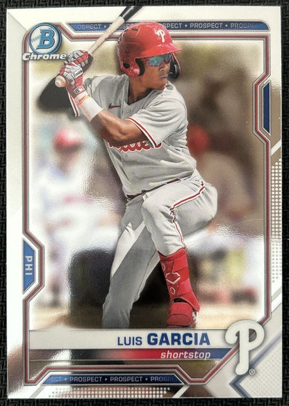 2021 Bowman Chrome Prospects Luis Garcia Philadelphia Phillies #BCP-79