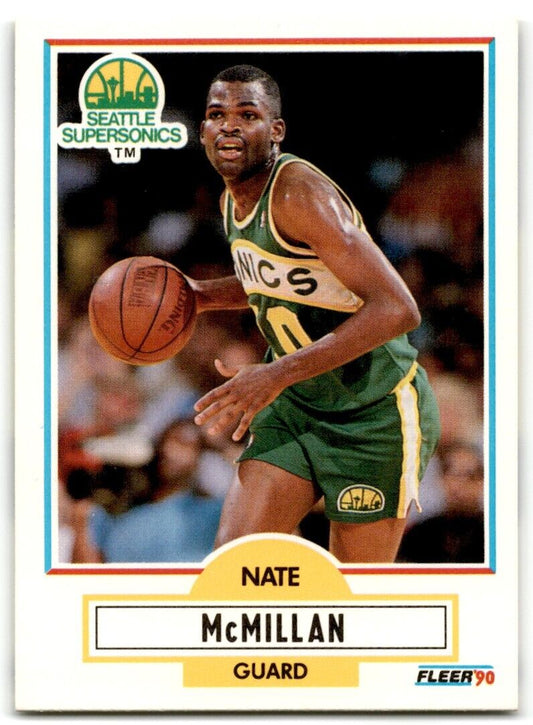 1990-91 Fleer Nate McMillan Seattle SuperSonics #181