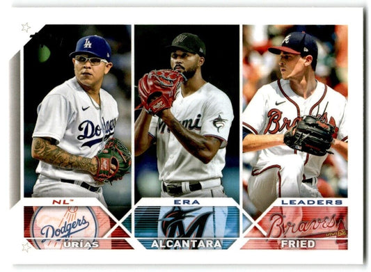 2023 Topps Max Fried/Sandy Alcantara/Julio Urías Atlanta Braves/Miami