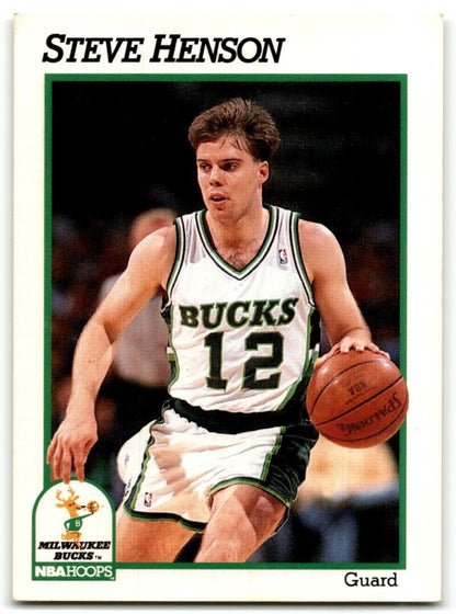 1991-92 Hoops Steve Henson Rookie Milwaukee Bucks #392