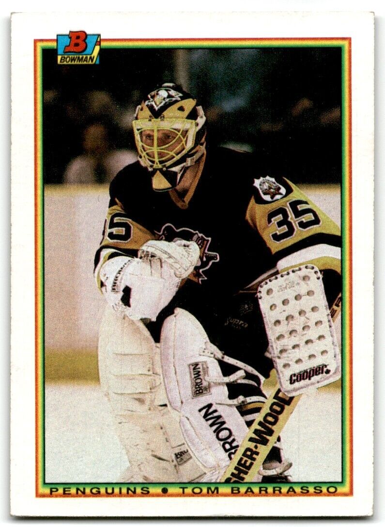 1990-91 Bowman Tom Barrasso Pittsburgh Penguins #209