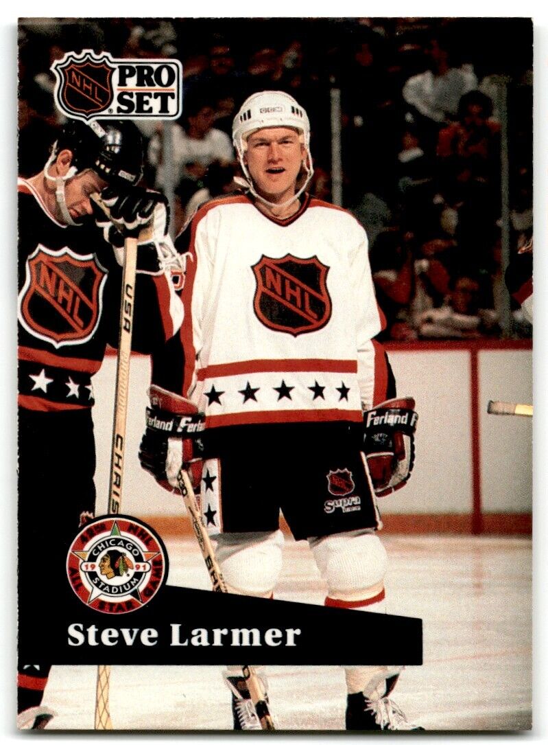 1991-92 Pro Set Steve Larmer Chicago Blackhawks #279