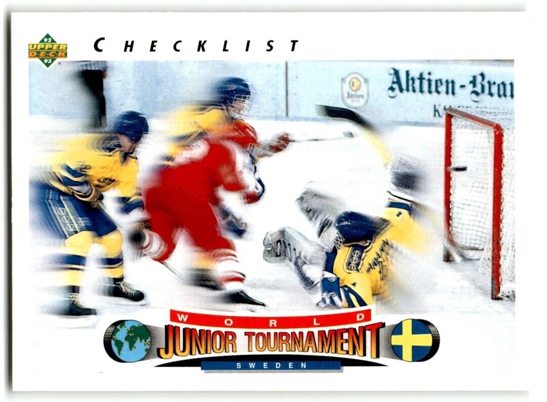 1992-93 Upper Deck World Junior Championships Checklist Sweden #221