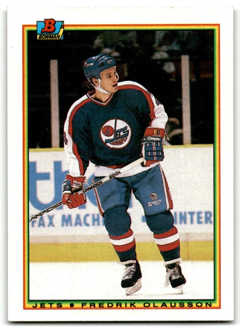 1990-91 Bowman Fredrik Olausson Winnipeg Jets #135