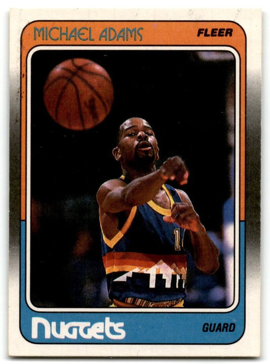 1988-89 Fleer Michael Adams Rookie Denver Nuggets #33