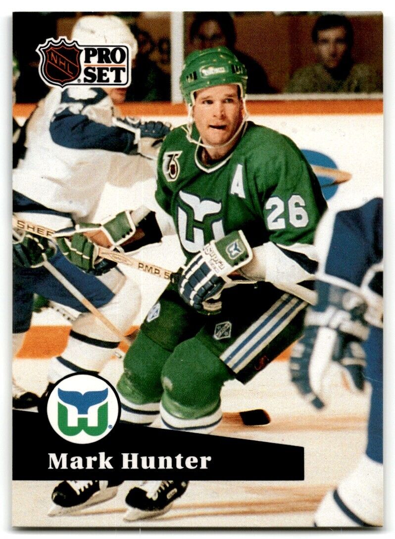 1991-92 Pro Set Mark Hunter Hartford Whalers #390