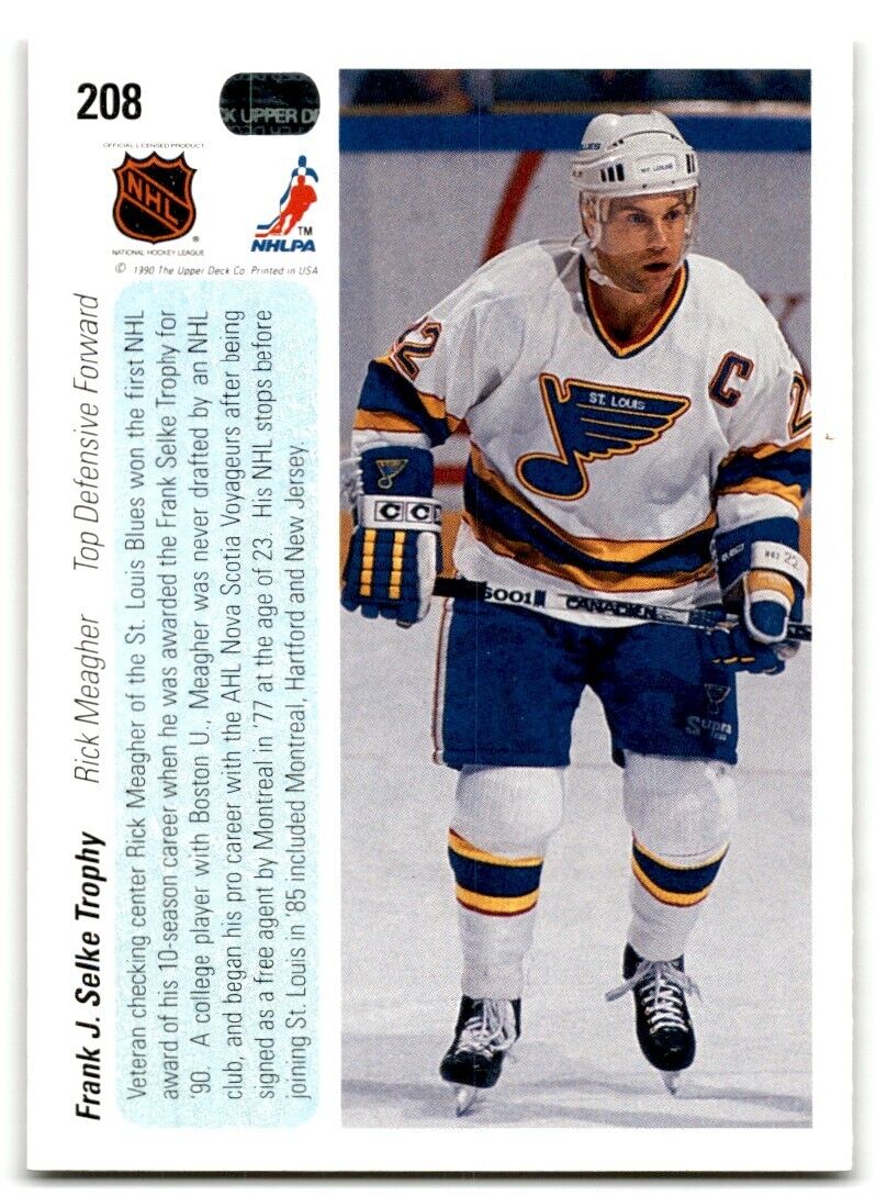 1990-91 Upper Deck Rick Meagher St. Louis Blues #208