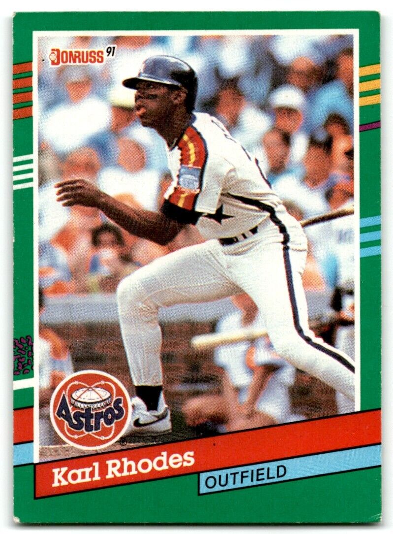 1991 Donruss Karl Rhodes Houston Astros #698