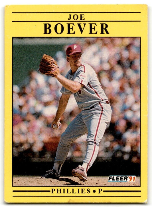 1991 Fleer Joe Boever Philadelphia Phillies #387