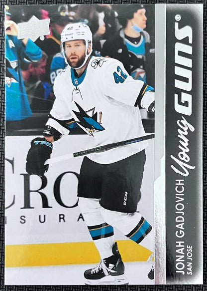 2021-22 Upper Deck Jonah Gadjovich Rookie San Jose Sharks #499