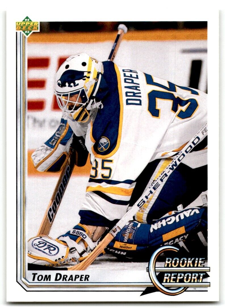 1992-93 Upper Deck Tom Draper Rookie Buffalo Sabres #361