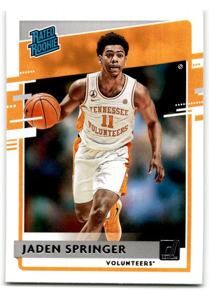 2021-22 Panini Chronicles Donruss Draft Picks Jaden Springer Tennessee