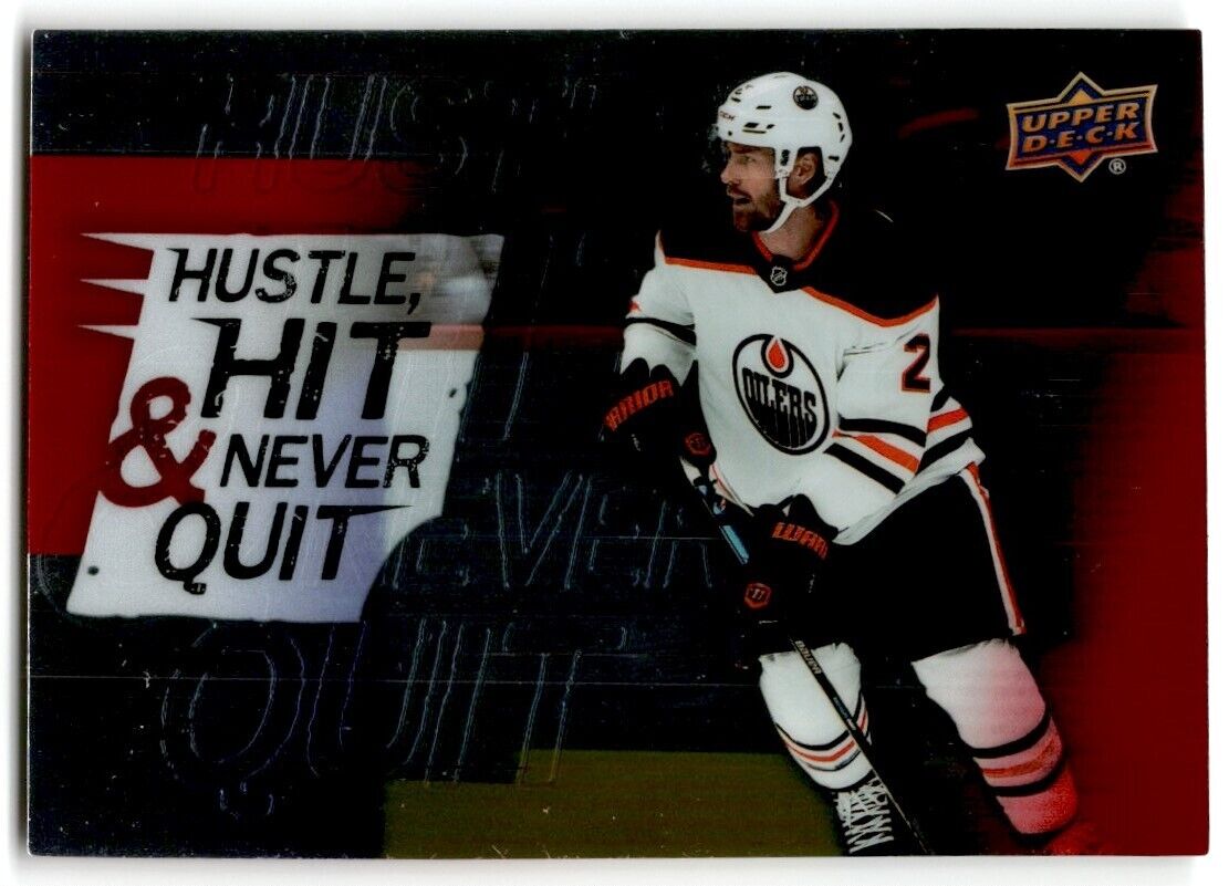 2021-22 Upper Deck Allure Hustle, Hit & Never Quit Duncan Keith Edmonton Oilers