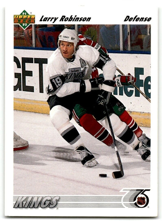 1991-92 Upper Deck French Larry Robinson Los Angeles Kings #499