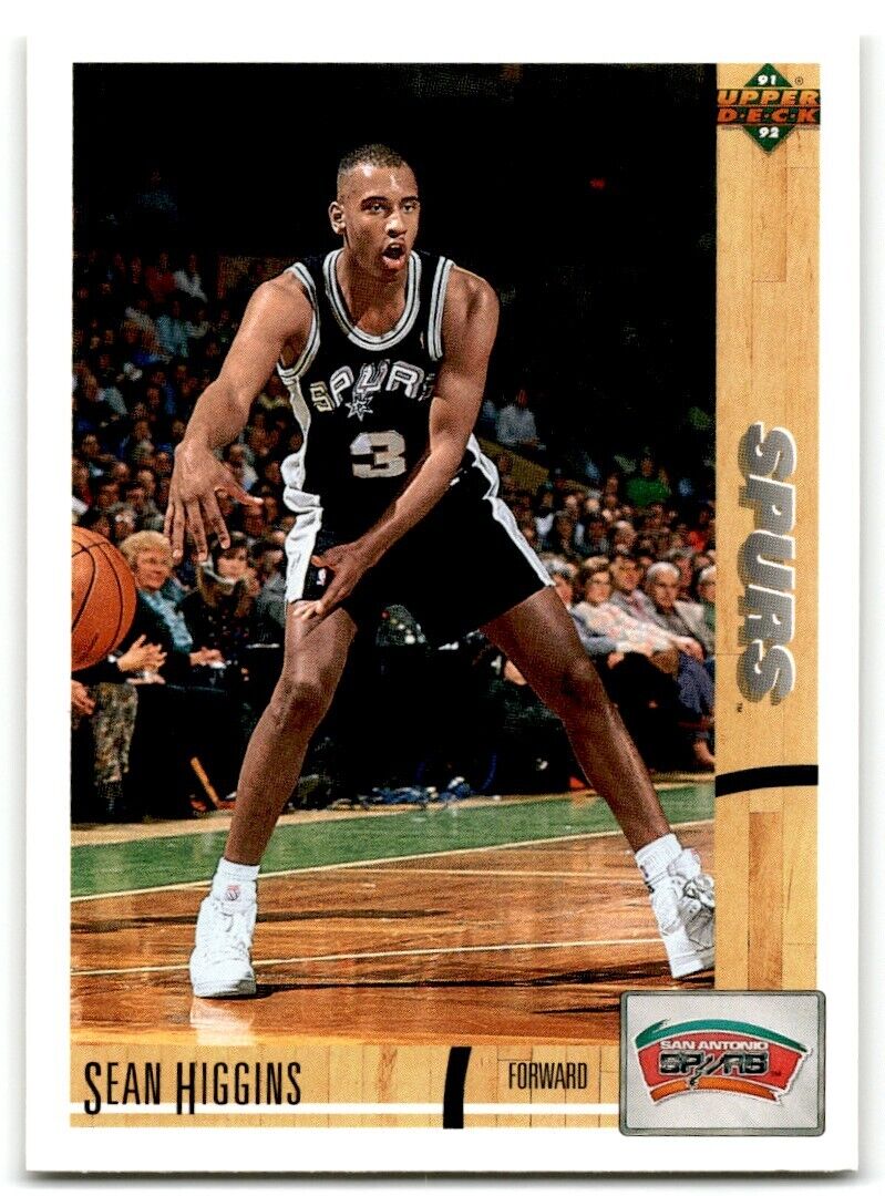 1991-92 Upper Deck Sean Higgins Rookie San Antonio Spurs #25