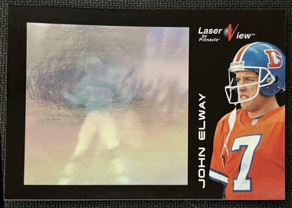 1996 Pinnacle Laser View Hologram John Elway Denver Broncos #5