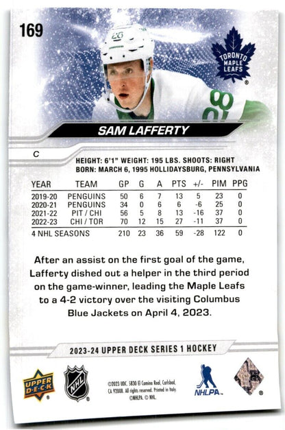 2023-24 Upper Deck Sam Lafferty Toronto Maple Leafs #169