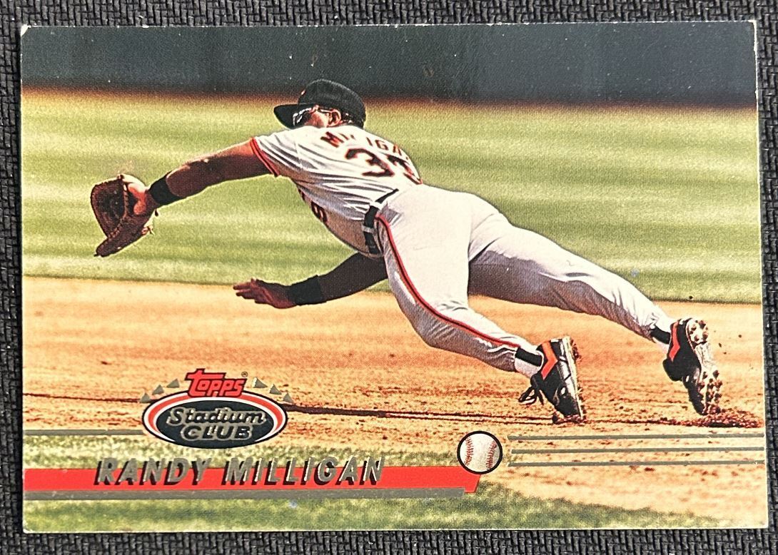 1993 Topps Stadium Club Randy Milligan Baltimore Orioles #158