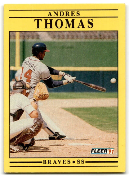 1991 Fleer Andres Thomas Atlanta Braves #706