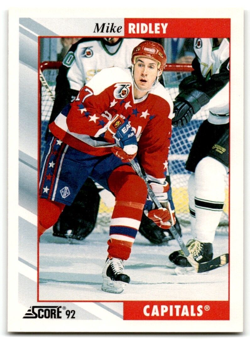 1992-93 Score Mike Ridley Washington Capitals #187