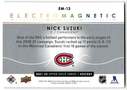 2021-22 Upper Deck Electromagnetic Nick Suzuki Montreal Canadiens #EM-13