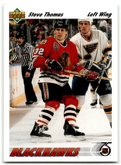 1991-92 Upper Deck Steve Thomas Chicago Blackhawks #162