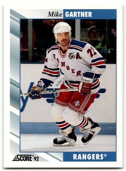 1992-93 Score Mike Gartner New York Rangers #50