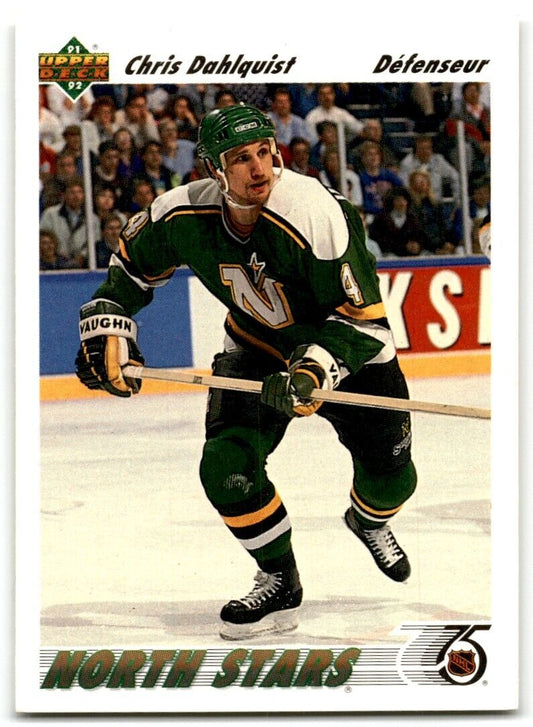 1991-92 Upper Deck French Chris Dahlquist Minnesota North Stars #307