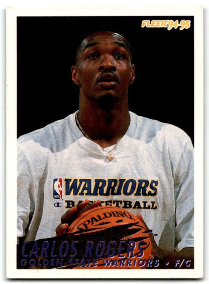 1994-95 Fleer Carlos Rogers Rookie Golden State Warriors #288