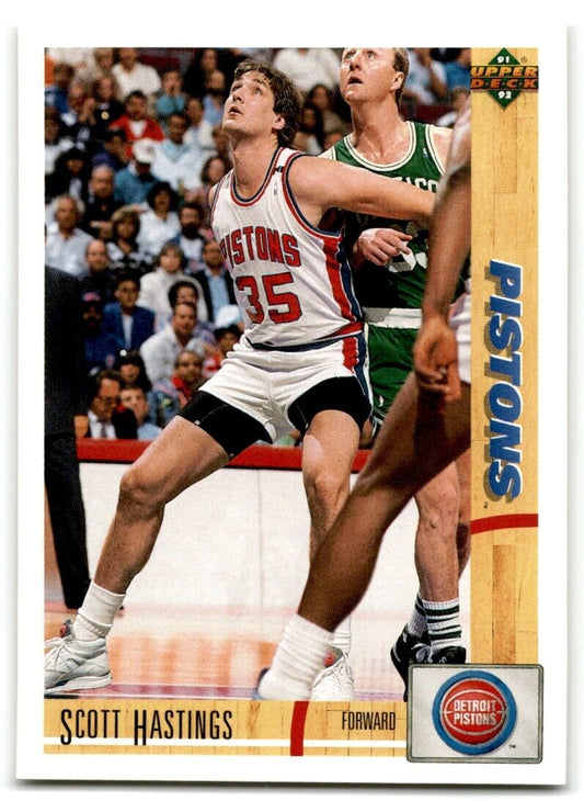 1991-92 Upper Deck Scott Hastings Detroit Pistons #340