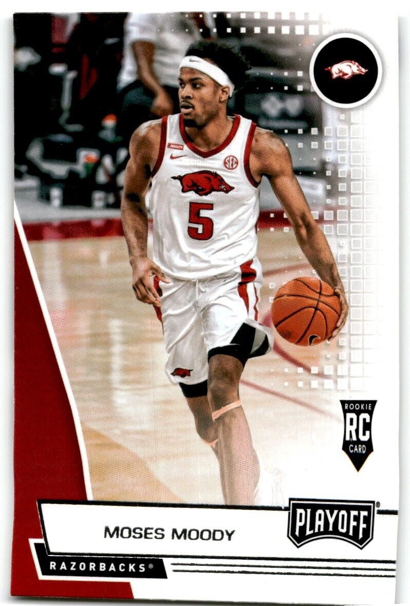 2021-22 Panini Chronicles Playoff Draft Picks Moses Moody Arkansas Razorbacks