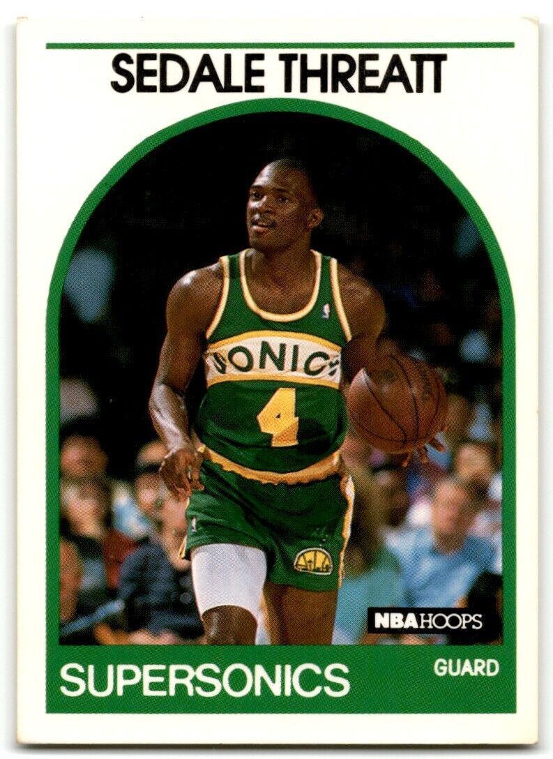 1989-90 Hoops Sedale Threatt Seattle SuperSonics #287