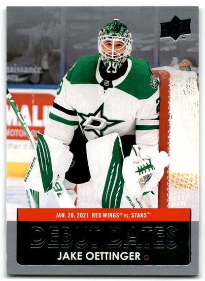 2021-22 Upper Deck Debut Dates Jake Oettinger Dallas Stars #DD-20