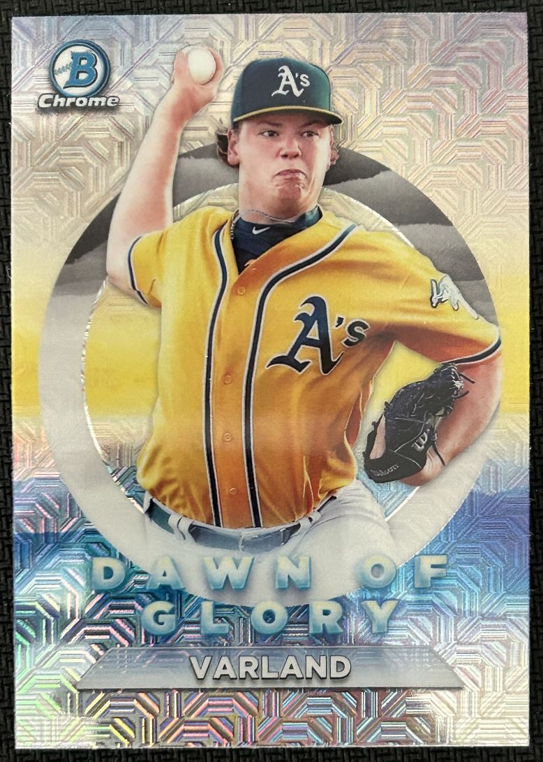 2020 Bowman Chrome Dawn of Glory Mojo Gus Varland Oakland Athletics #DG-2