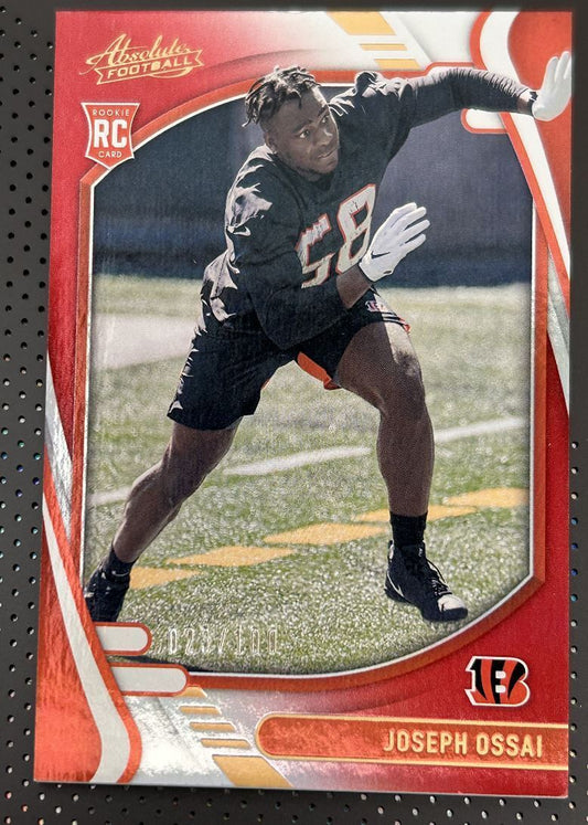 2021 Panini Absolute Rookie Orange foil /100 Joseph Ossai Rookie 23/100