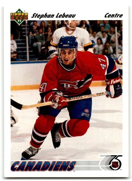 1991-92 Upper Deck French Stephan Lebeau Montreal Canadiens #261