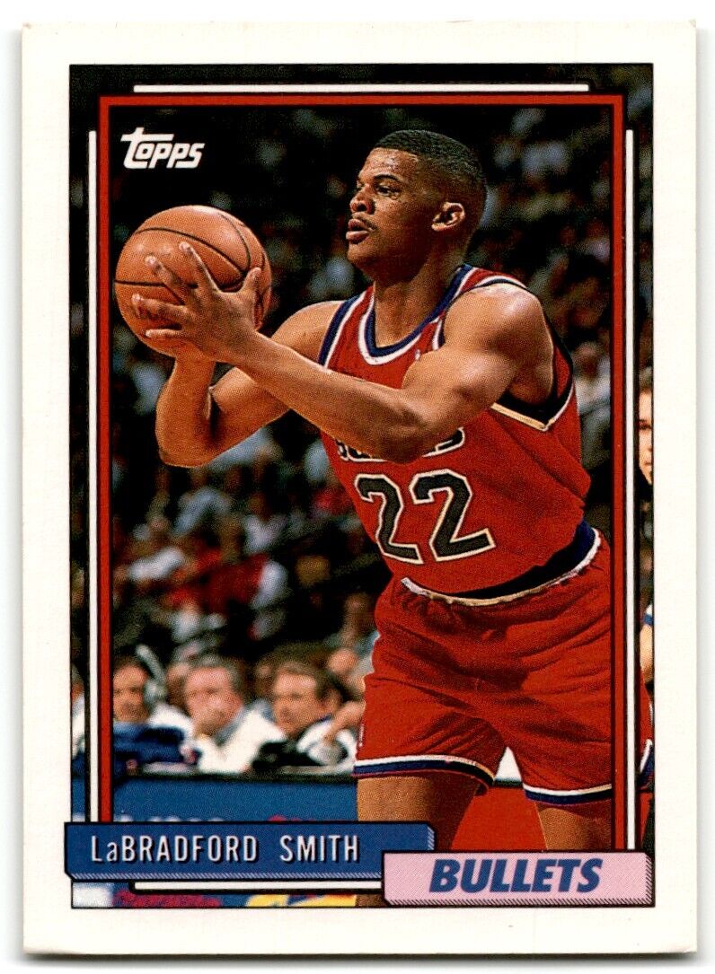 1992-93 Topps LaBradford Smith Washington Bullets #296