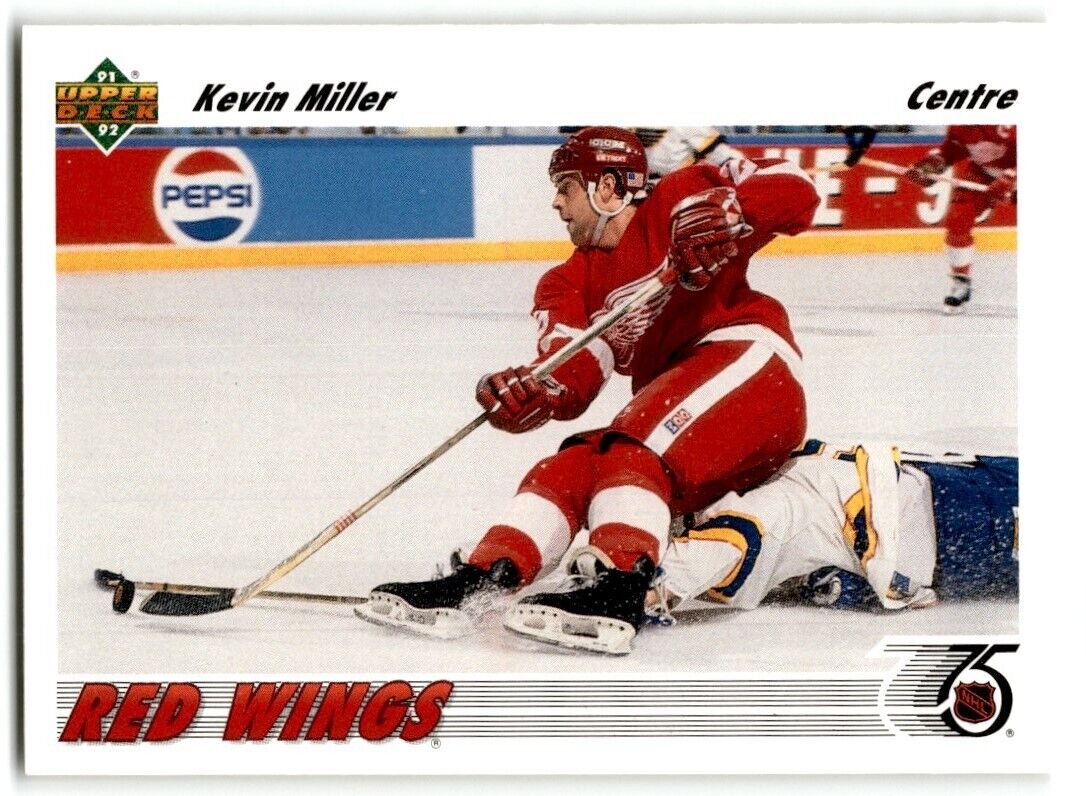 1991-92 Upper Deck French Kevin Miller Detroit Red Wings #142