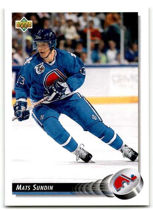 1992-93 Upper Deck Mats Sundin Quebec Nordiques #121