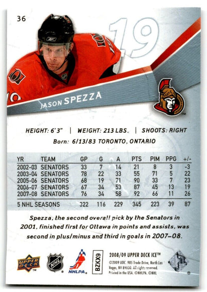 2008-09 Upper Deck Ice Jason Spezza Ottawa Senators #36