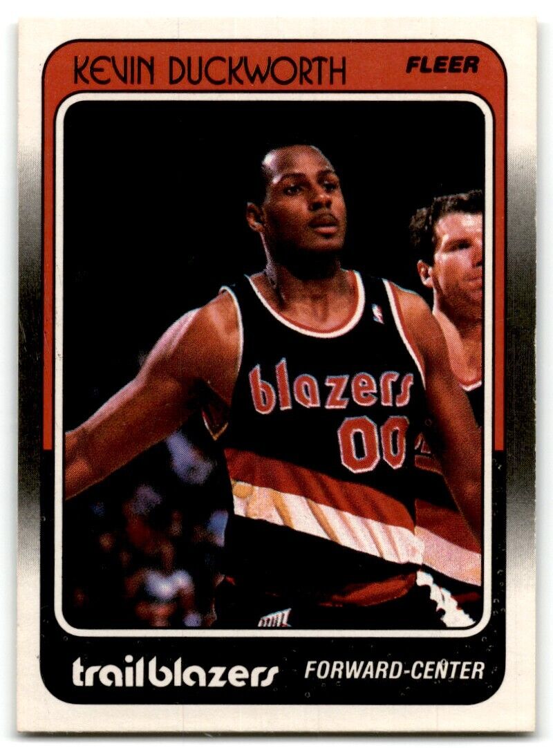 1988-89 Fleer Kevin Duckworth Rookie Portland Trail Blazers #93