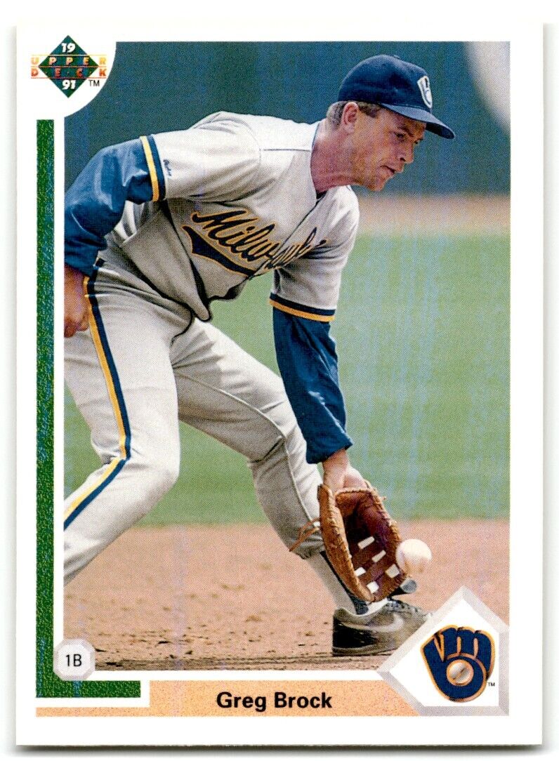 1991 Upper Deck Greg Brock Milwaukee Brewers #543