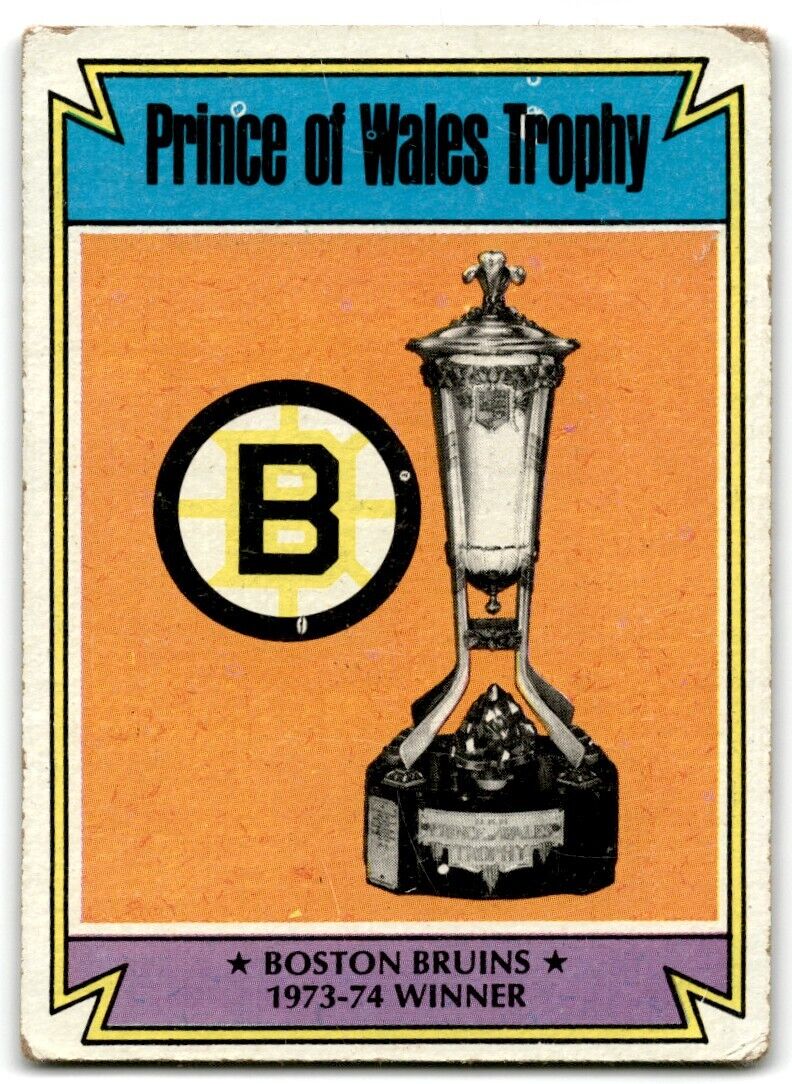 1974-75 Topps Prince of Wales Trophy Boston Bruins #247