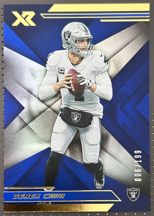 2019 Panini XR blue Derek Carr 6/199 Oakland Raiders #31 Parallel