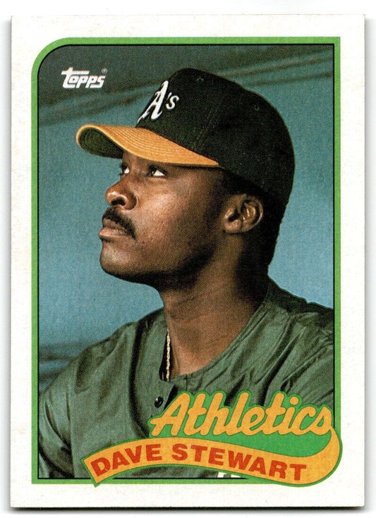 1989 Topps Dave Stewart Oakland Athletics #145