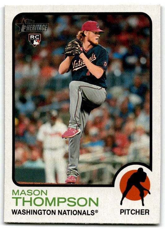 2022 Topps Heritage Mason Thompson Rookie Washington Nationals #113