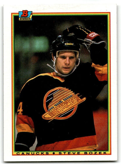 1990-91 Bowman Steve Bozek Vancouver Canucks #64