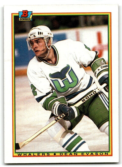 1990-91 Bowman Dean Evason Hartford Whalers #262